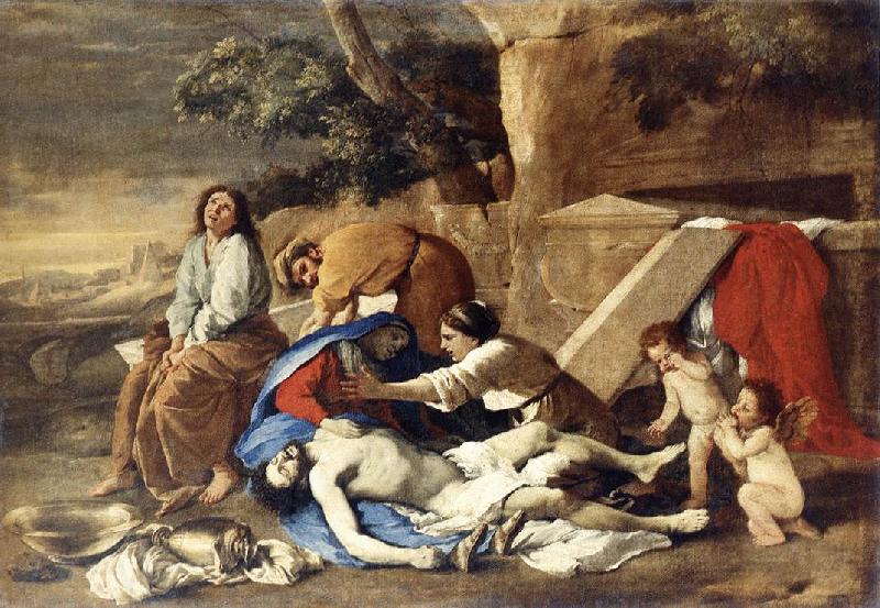 Nicolas Poussin Lamentation over the Body of Christ Spain oil painting art